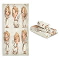 thumbnail image 1 of 3 Sizes of Towel Sets Including Bath Towel Hand Towel and Washcloth for Daily Use Lovely Angels Paper Cutouts, 1 of 8