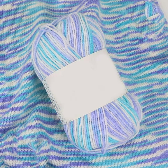 3 Skeins 3-Ply Cotton Yarn for Weaving Knitting Crochet 2mm Purple