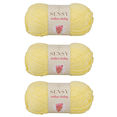 thumbnail image 1 of 3 Skeins of Sensy Softee Baby Yarn, 3.5 oz, 275 Yards, Gauge 3 Light (Lemonade), 1 of 8