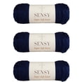 thumbnail image 1 of 3 Skeins of Sensy Super Soft Saver Yarn, 3.5 oz, 190 Yards, Gauge 4 Medium (Navy Blue), 1 of 8