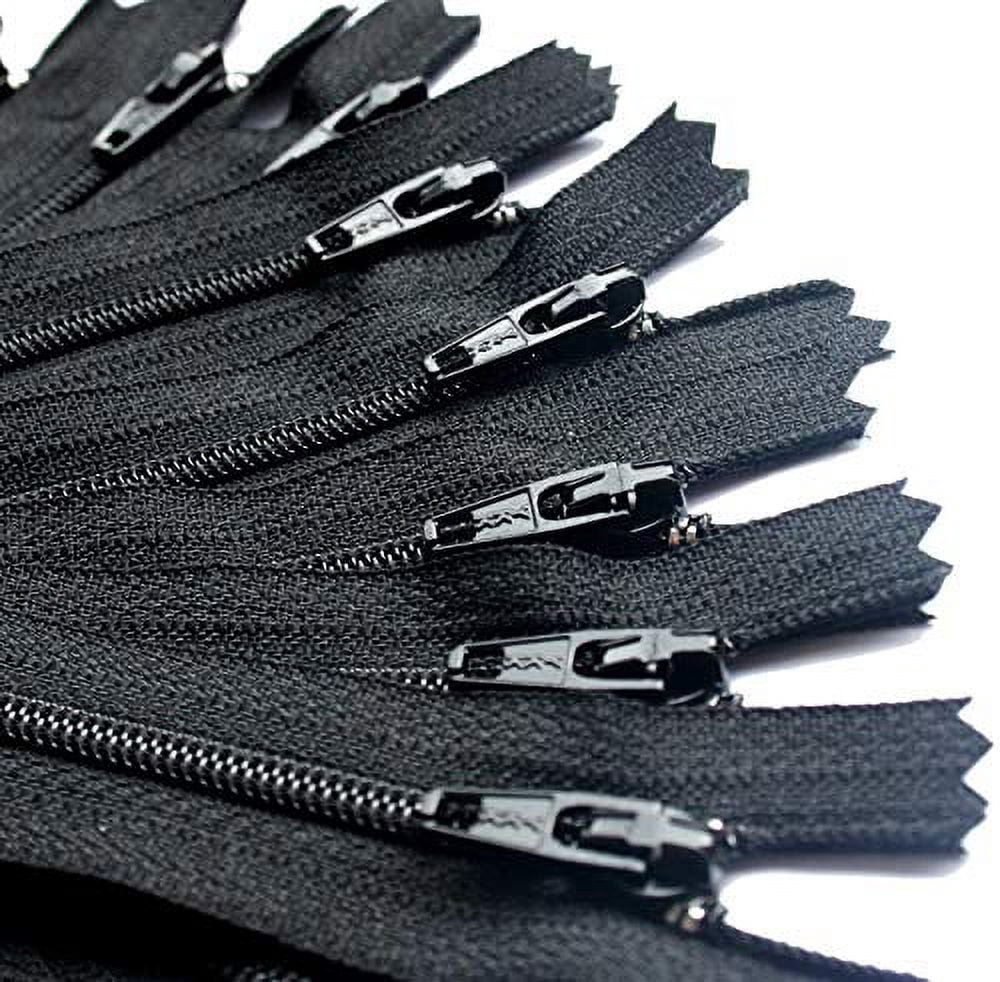 #3 Skirt & Dress Black YKK Coil Closed Bottom Zippers for Sewing Craft & Apparel - Choose Your Length - Made in The United States (100 Zippers Per Pack)