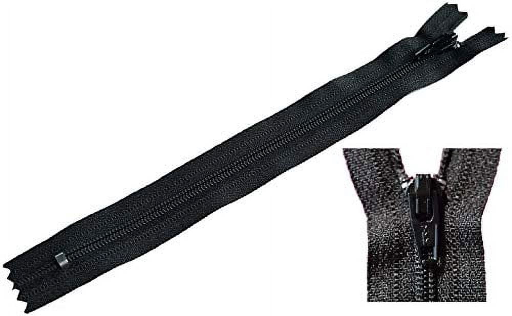 #3 Skirt & Dress Black YKK Coil Closed Bottom Zippers for Sewing Craft & Apparel - Made in The United States (100 Zippers Per Pack) (60" Inches)