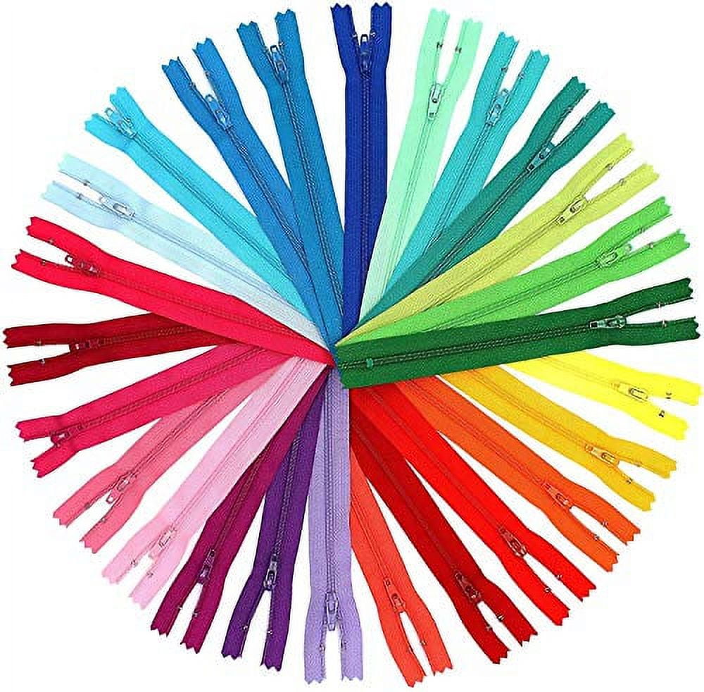 #3 Skirt & Dress YKK Zipper Assortment - Mix of Hot Seasonal Colors for Clothes, Crafts & Sewing Projects - Choose Your Length - Made in The United States (25 Zippers Per Pack) (8" Inches)