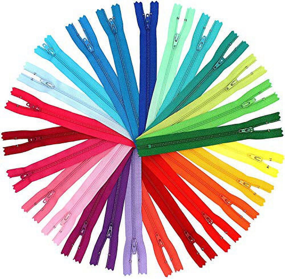 #3 Skirt & Dress YKK Zipper Assortment - Mix of Hot Seasonal Colors for Clothes, Crafts & Sewing Projects - Choose Your Length - Made in The United States (50 Zippers Per Pack) (19" Inches)