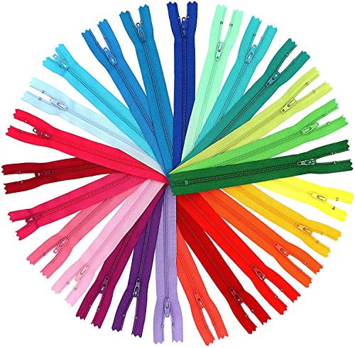 #3 Skirt & Dress YKK Zipper Assortment - Mix of Hot Seasonal Colors for Clothes, Crafts & Sewing Projects - Choose Your Length - Made in The United States (50 Zippers Per Pack) (22" Inches)
