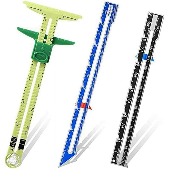 3 Slide Gauges, Sewing Tools Set, Measuring Sewing Gauges