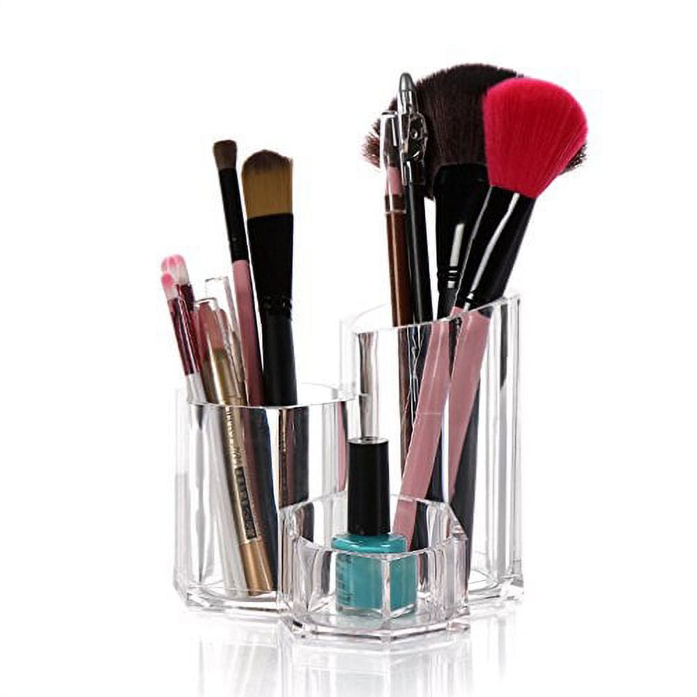 DASITON Large Capacity Makeup Brush Holder,5 Slot Makeup Brush Cup