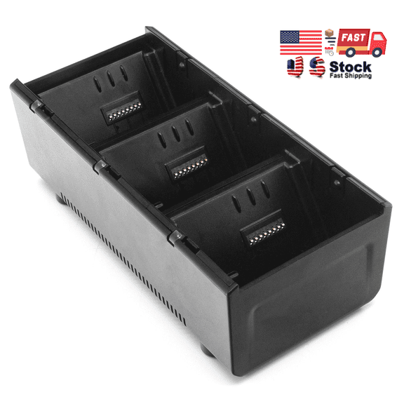 3-Slot Battery Charger Cradle with power supply for Zebra QLN220