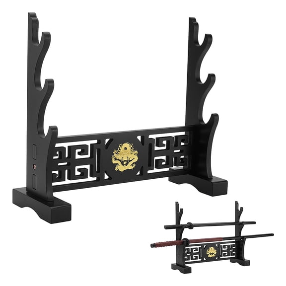 3-Slot MDF Display Stands Black Finished Product: 37x14.3x34cm diy