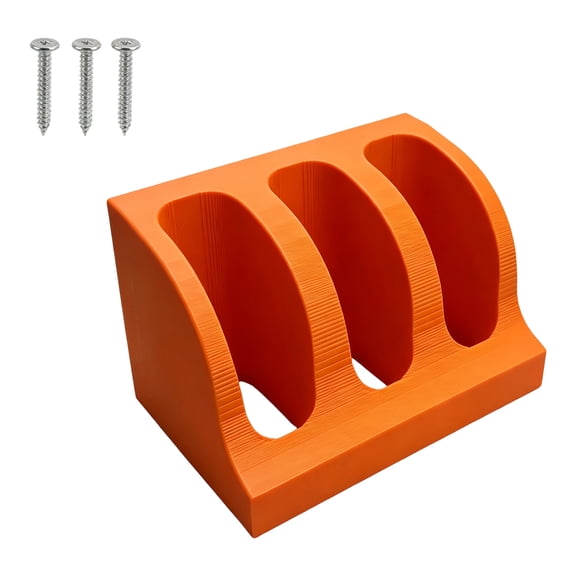 3 Slot Tool Holder, Wall Mounted Storage Rack for Wrench Screwdriver Use, Compact Bracket, Garage Cabinet Workshop Panel Repair