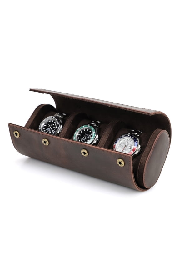3 Slot Watch Holder Portable Wristwatch Storage Box Jewelry Container