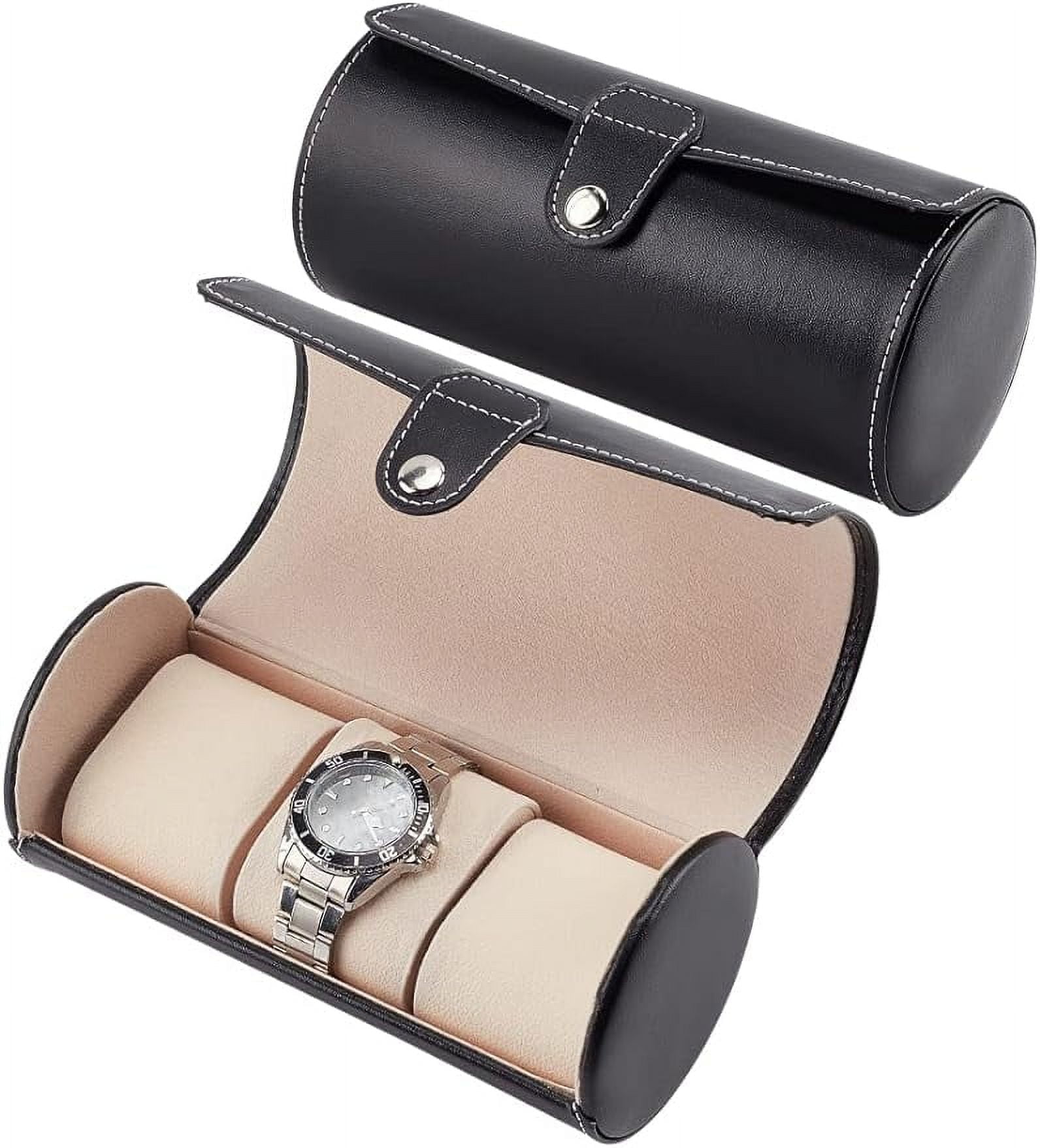 Watch Roll Travel Case slots Watch Display Storage Column PU