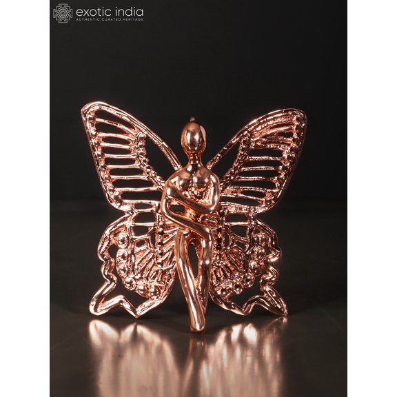 3" Small Beautiful Angel | Wall Decor | Brass with 24 Karat Rose Gold Plating