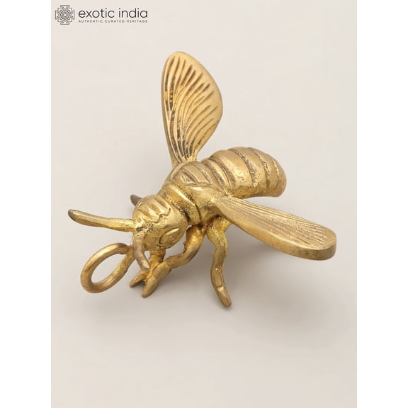 3" Small Brass Bee with Hanging Decor Element