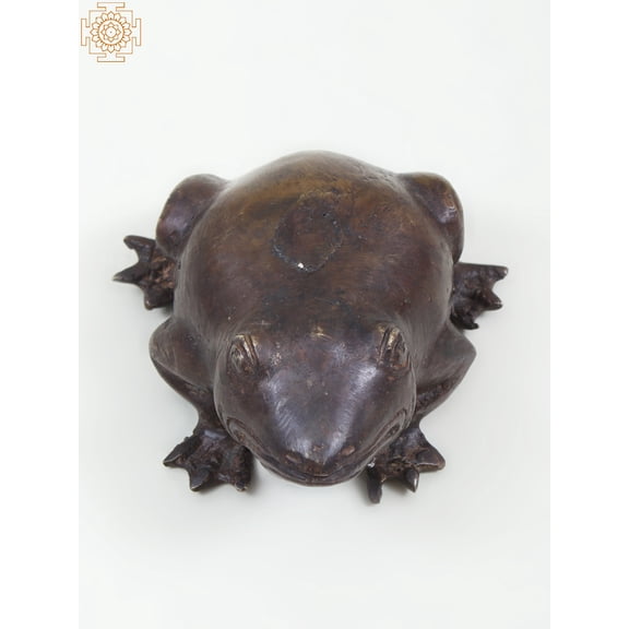 3" Small Brass Frog Statue | Brass Frog Figurine