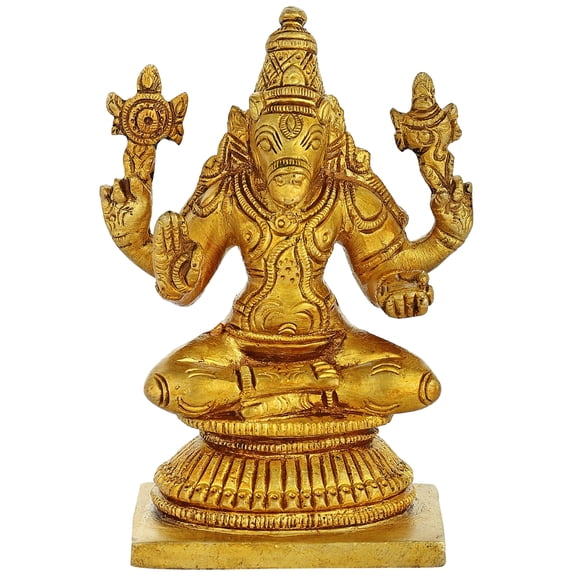 3 Inch Goddess Varahi Brass Idol - Handmade Hindu Goddess Statue