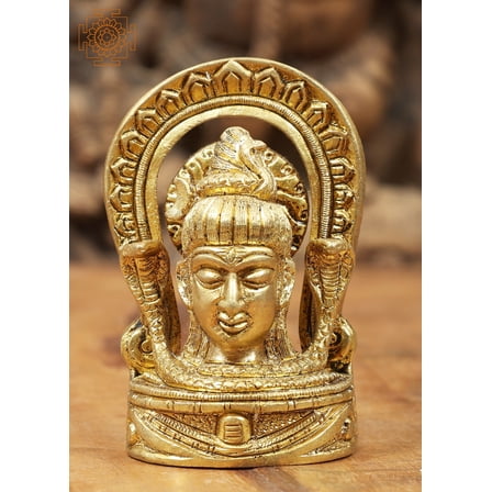3" Small Mukhalingam in Brass | Handmade | Made in India - Brass Statue