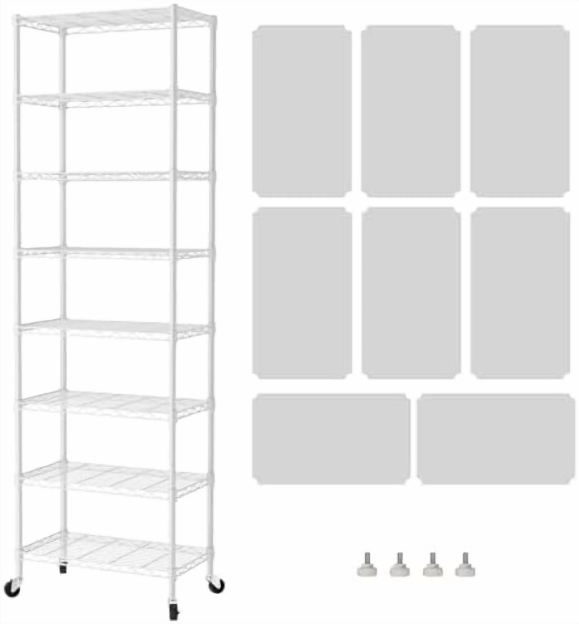 3 Small Shelves Storage Shelf Wire Shelving Unit Metal Shelf Adjustable