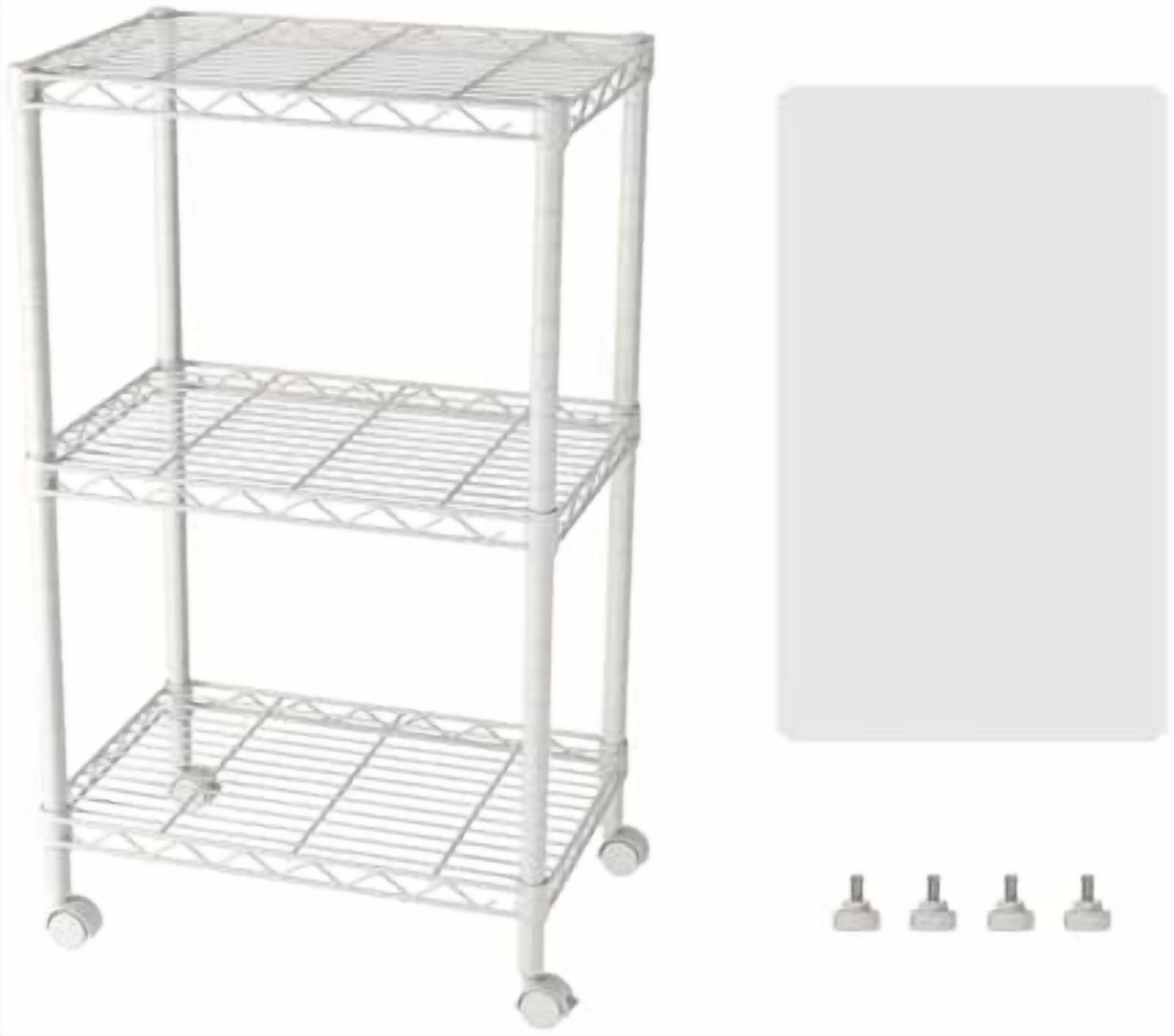 3 Small Shelves Storage Shelf Wire Shelving Unit Metal Shelf Adjustable