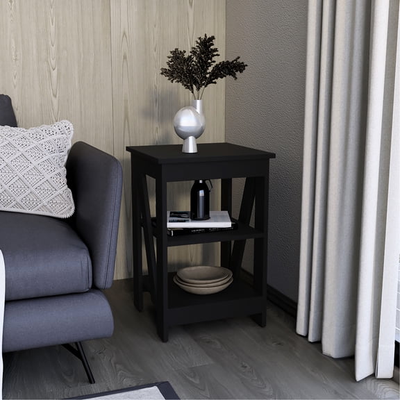 3 Snack Table In Black, Modern Delight For Bedroom And Living Spaces Black End Table, Style Room, Bedroom, Hallway