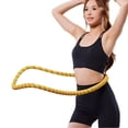thumbnail image 1 of 3 Soft Weighted Hoop for Adults -Fold Gentle Burning and Waist Toning, Pinch-Proof Design,Soft Material Won't Irritate Skin， Perfect for Home/Travel/Postpartum, 1 of 2
