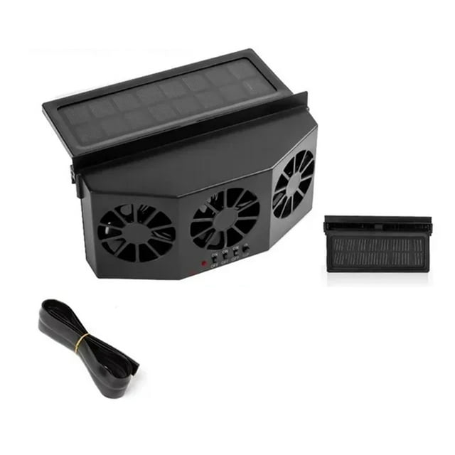 3 Solar Car Cooling Fan Electric Car Air Cooler Charging Vent Radiator