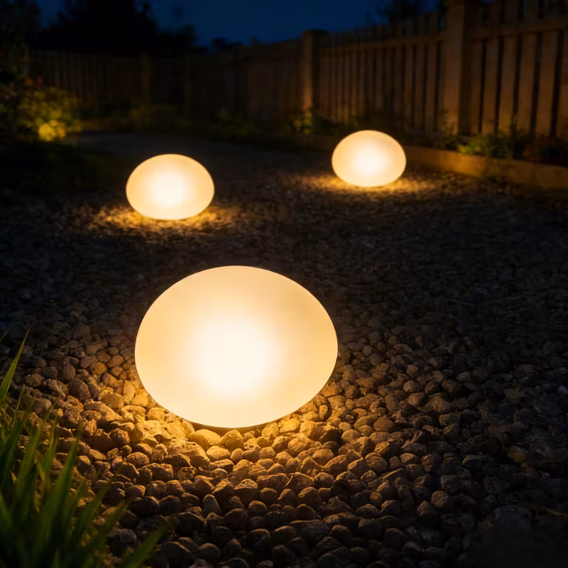3 Solar LED Pebble Light IP55 Waterproof Outdoor Courtyard Light Garden Lawn Decoration Light Balcony Terrace Atmosphere Light Plug in Energy saving Night Light Landscape Decoration Floor Light