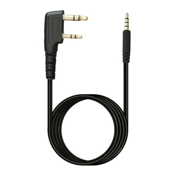 3. Sound Cable K-Type to 3.5mm with PTT Button for Amplifiers & Headphones in Business Use