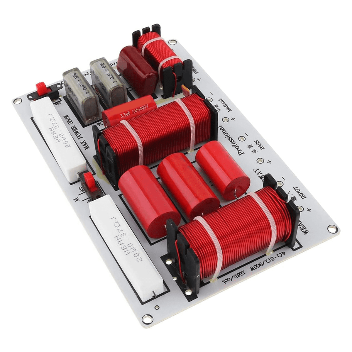 3 Speaker Crossovers, 350W 3 Way 3 Speaker Unit HiFi Home Speakers