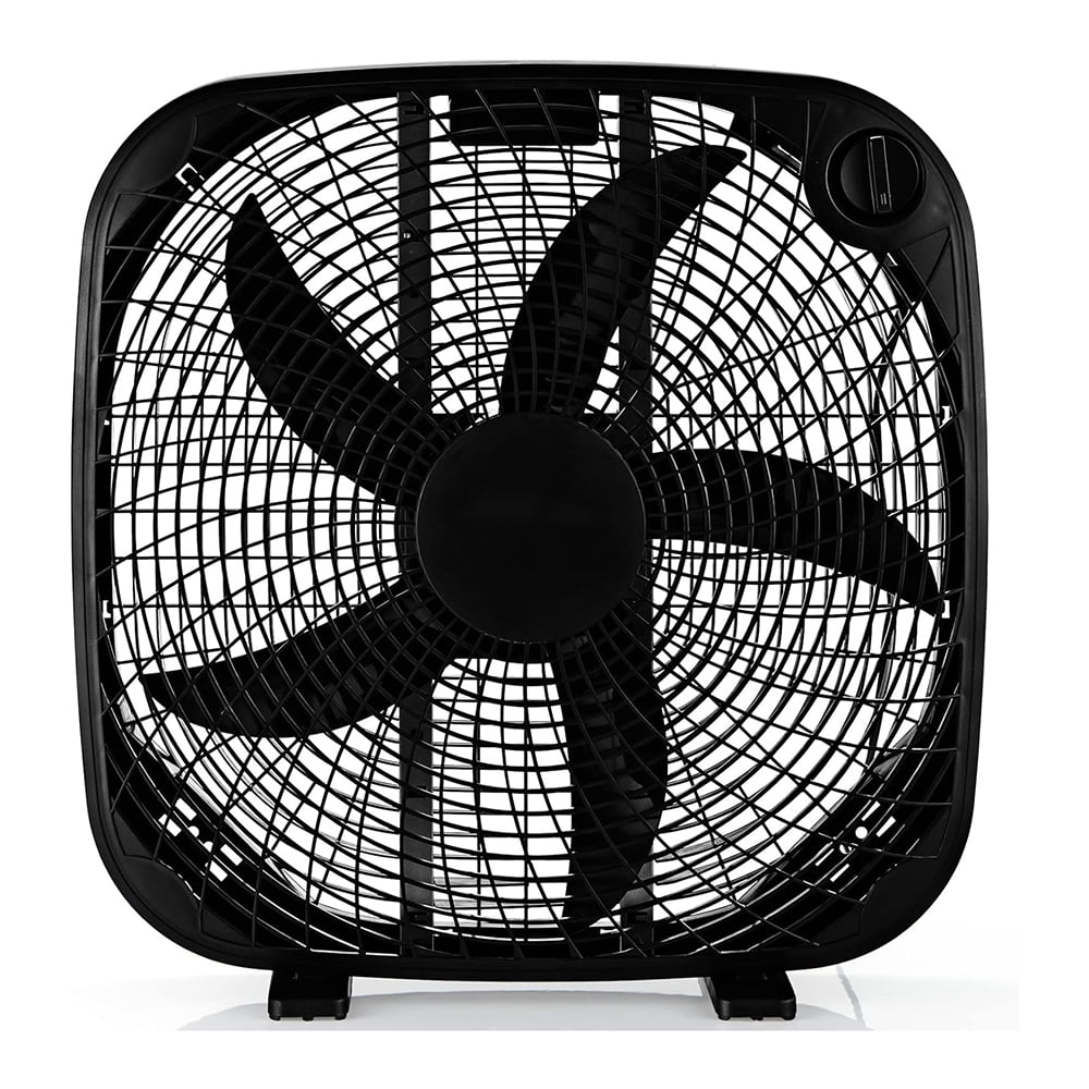 3 Speed 20 Inch Box Fan, Compact Portable Floor Fan with Safety Grille ...