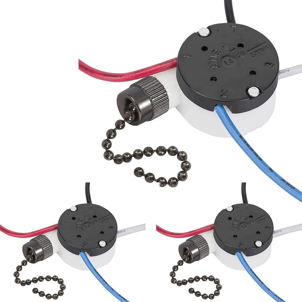 3 Speed 4 Wire Ceiling Fan Pull Chain Switch,Ze208S Zing Ear E89885