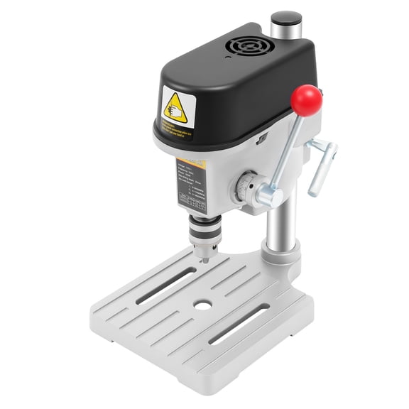 3-Speed Benchtop Drill Press Table, Electric Bench Drilling Machine, Mini Drill Press Stand, Tabletop Drilling Machine 110V, 340W Copper Motor Variable Speed, 0-16000 RPM