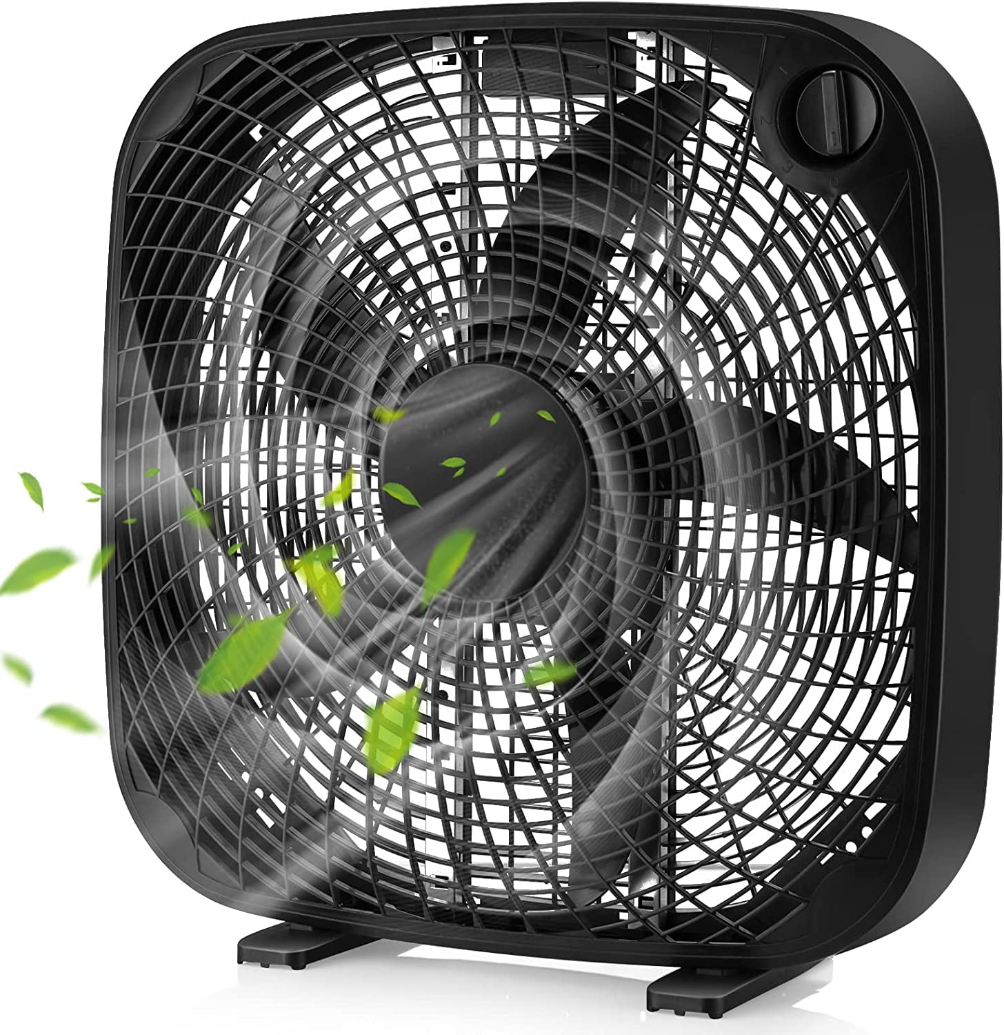 3Speed Box Fan, 20 inch Floor Fan for FullForce Circulation with Air