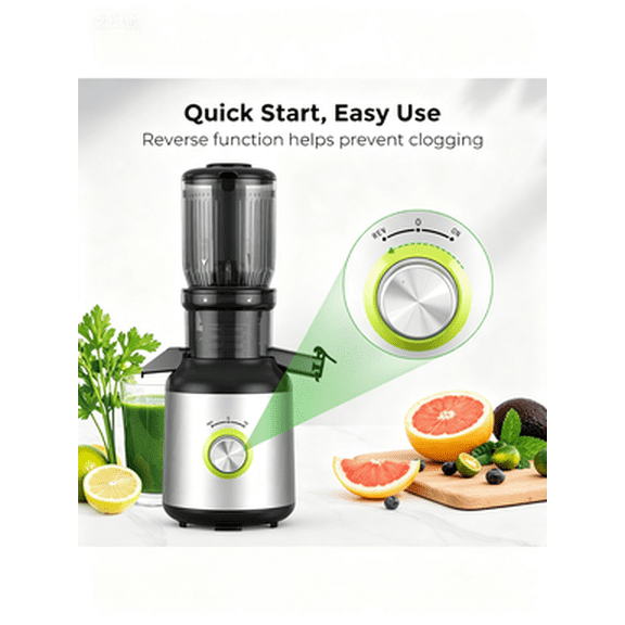 3-Speed Centrifugal Juicer, Maximum Nutrient Retention - Easy To Clean, Compact Design Suitable For Home Kitchens - Suitable For Fruits And Vegetables