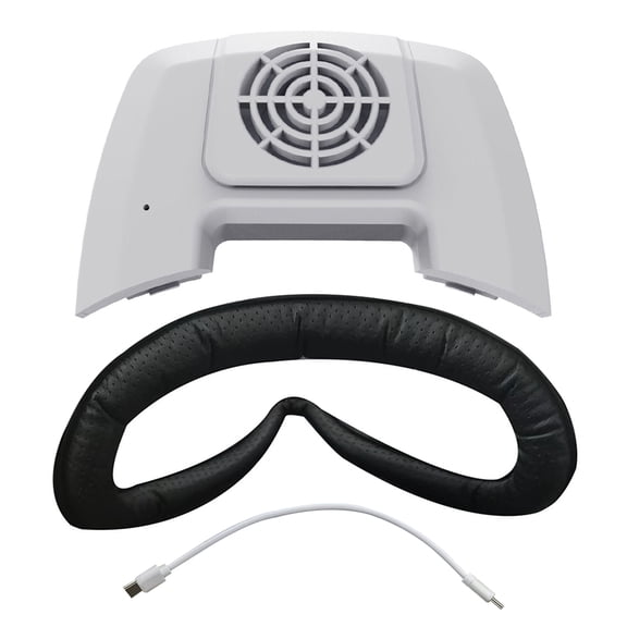 3-Speed Cooling Fan Face Cover Pad for Meta Quest 3S, 1800mAh Rechargeable VR Face Cushion