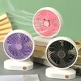 thumbnail image 1 of 3 Speed Desktop Fan USB Rechargeable Portable Handheld Small Fan with Stand for Home Office Outdoor Travel by PALIFEUR, 1 of 7