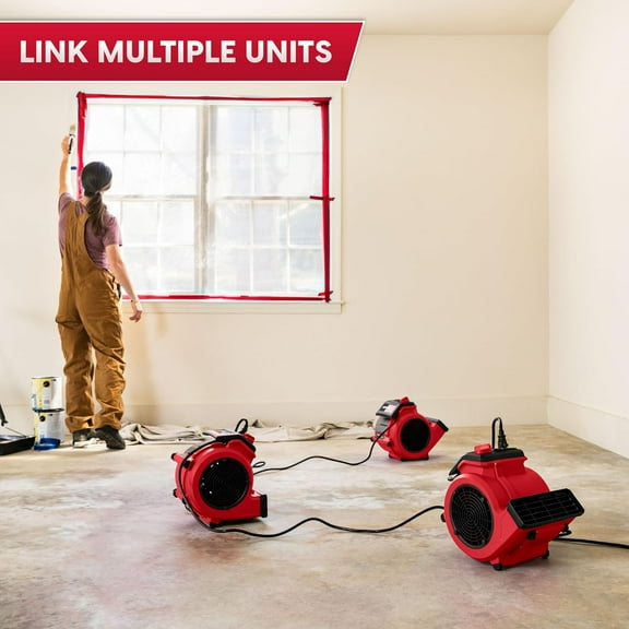 3-Speed Floor Fan 156W 550CFM Mover with 12-Foot Reach and 3-Position Design