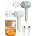 thumbnail image 1 of 3-Speed Hand Mixer - USB Rechargeable, Cordless, Stainless Steel Dual Whisks For Baking And Cooking Essentials, 1 of 9