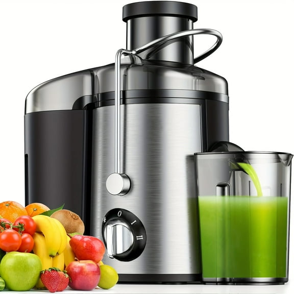 3-Speed Multi-Function Juicer Blender Mixer & Food Processor, 3" Wide Mouth for Fast High-Yield Fruit Vegetable Juice Extraction, Easy Clean Detachable Design
