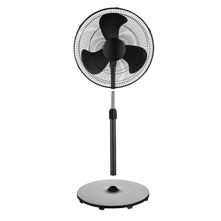3-Speed Oscillating Pedestal Fan, Adjustable Fan Head, Tall Standing Fan for Home Office Bedroom, Black