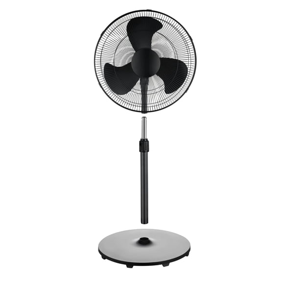 3-Speed Oscillating Pedestal Fan, Adjustable Fan Head, Tall Standing Fan for Home Office Bedroom, Black
