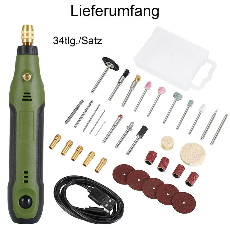 3-Speed Speed Control Rechargeable Electric Grinding Pen Miniature 