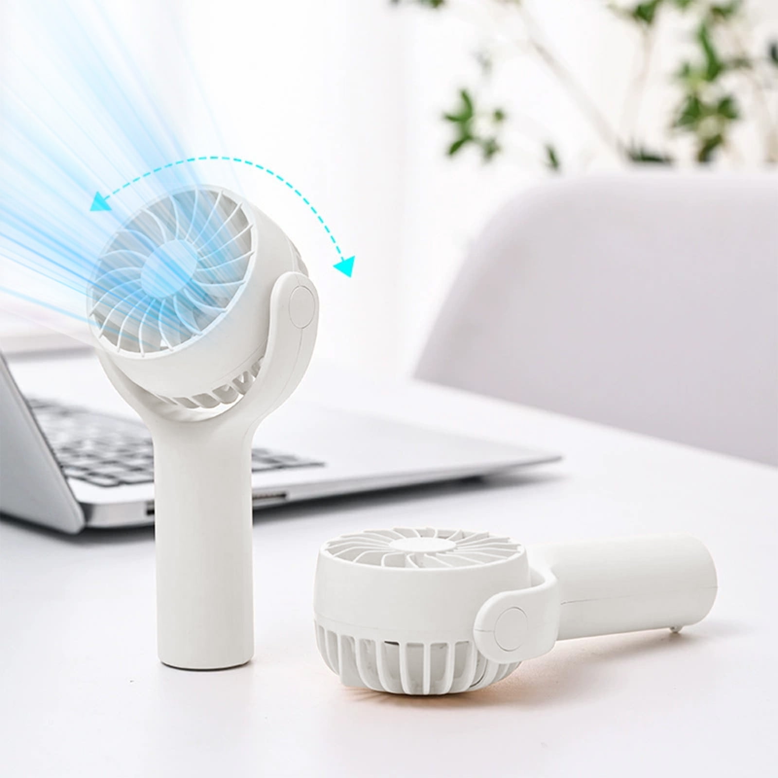 3 Speed USB Desk Fan - 1500mAh Rechargeable Portable Fan with Hanging ...