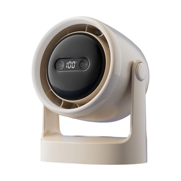​3-Speed USB Desktop Fan with Night Light - Portable Circulating Fan for Office/Bedroom - Silent Operation, Aromatherapy Diffuser & Adjustable Breeze Beige