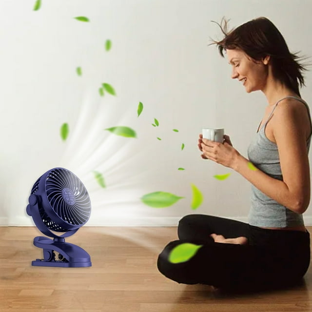3-Speed USB Humidifier Mist Fan 6.57" - 720° Rotatable Clip-on Cooling Fan for Desk/Stroller/Camping, USB-Powered Quiet Fan with Portable Design & Durable Plastic Body
