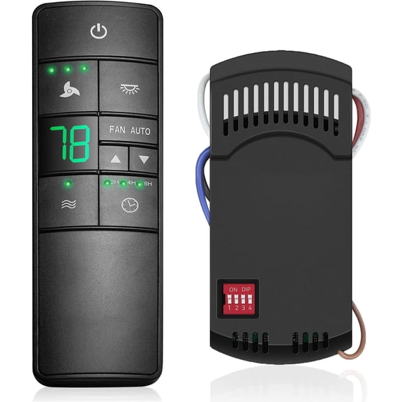 3-Speed Universal Ceiling Fan Remote Control Kit for Hampton Bay, Replacement Home Decorators Collection , with Timer Light Dimmer, 2AAZPHD3/HD3 KUJCE10320/TR222A