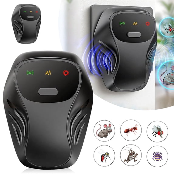 3-Speed Variable Frequency Ultrasonic Pest Repeller - Multifunctional Electronic Pest Control, Plug-in Mosquito Repellent Mouse & Insect Deterrent, Safe Pest Reject for Home,Kitchen & Warehouse