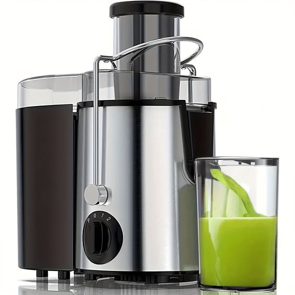 3-Speed Wide Mouth Juicer Extractor with Pulp Separation, Detachable Easy Clean Multifunctional Blender Food Processor High Juice Yield