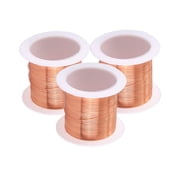 3 Spool Coils Magnet Wire Enameled Copper Wire Enameled Magnet Winding Wire Natural Temperature Rating Widely Used for Transformers Inductors - 0.1mmx50m