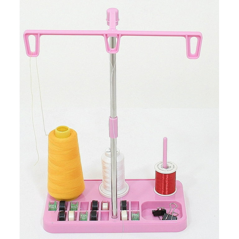 2-Piece Thread Stand & Spool Holder For Sewing Machines - Adjustable For Home Embroidery & Quilting